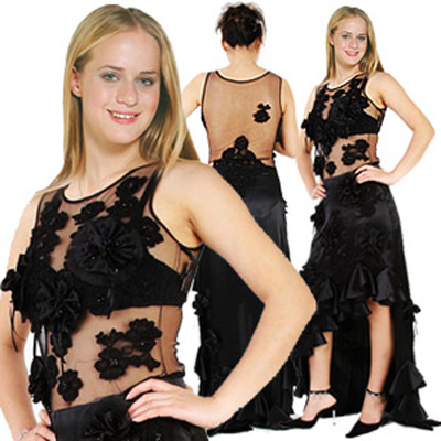 beaded tea-length prom dresses